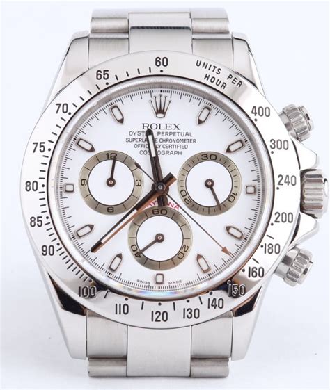 rolex stainless daytona whiteface|rolex daytona steel white dial.